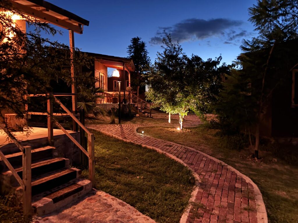 terra glaming de noche